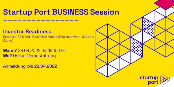 Startup Port BUSINESS Sessions -  Investor Readiness