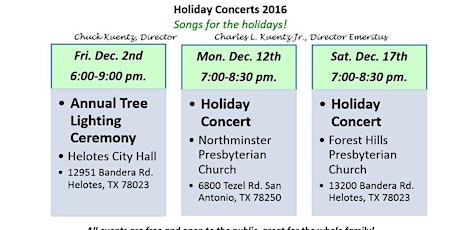 "I'll be home for Christmas" Holiday Concert Helotes Area Community Band primary image