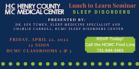 Concerning Health Lunch to Learn:  Sleep Disorders primary image