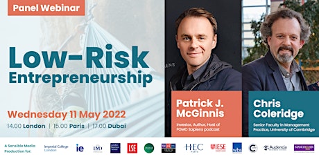 Immagine principale di Low Risk Entrepreneurship (panel webinar) 