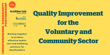 Quality Improvement for the  Voluntary and Community Sector
