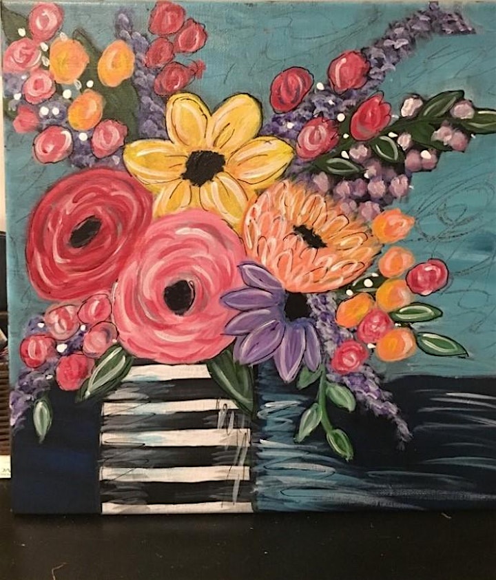 Spring Flowers  Painting Party 6pm @Ridgewood Winery Bville 5.20.2022 image