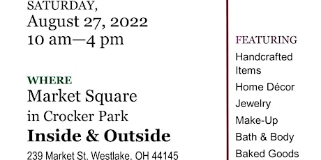 Hometown Vendors LLC Market Square Craft & Vendor Show tickets