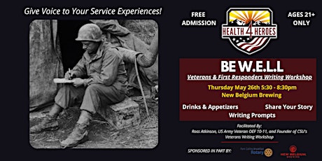 BE W.E.L.L - Veteran & First Responder Writing Workshop primary image