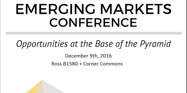 Emerging Markets Conference: Opportunities with the Base of the Pyramid