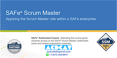 SAFe Scrum Master 5.1 (SSM) -Curso Online Perú, México, Colombia, Argentina entradas