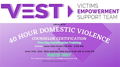 40-HOUR DOMESTIC VIOLENCE COUNSELOR TRAINING tickets