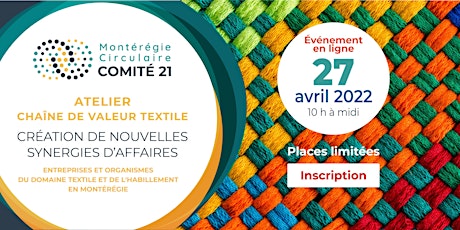 Montérégie Circulaire | Atelier Chaîne de valeur | Domaine textile