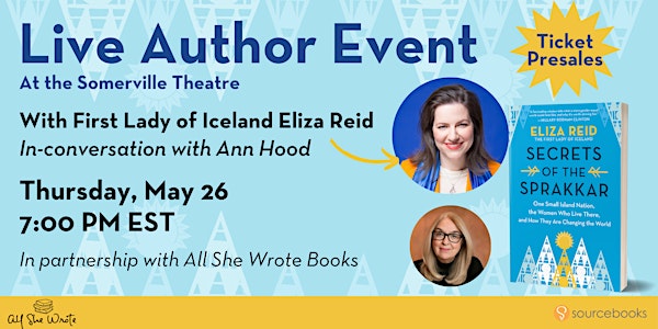 Presale: Live Author Event with Eliza Reid, First Lady of Iceland
