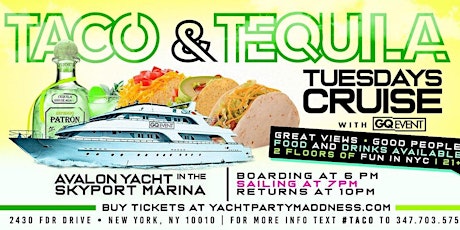 TACOS TUESDAY AFTERWORK BOATRIDE #CuttyPalance primary image