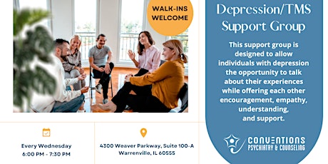 FREE Adult Depression/TMS Support Group (In-person)