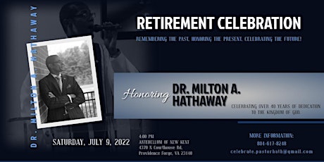 The Retirement Celebration of Dr. Milton A. Hathaway tickets