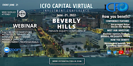 Live Web Event: The iCFO Virtual Investor Conference - Beverly Hills