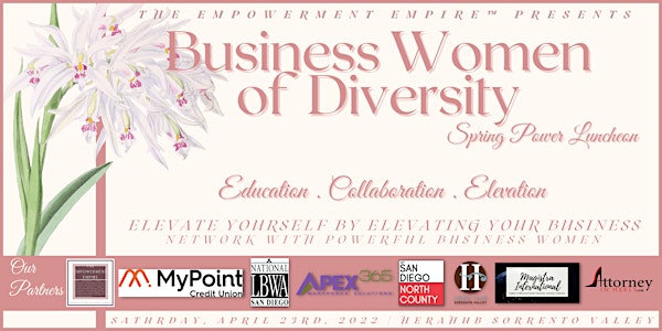 April 23rd Business Women of Diversity Spring Power Luncheon!