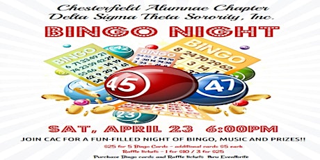 Chesterfield Alumnae Chapter Bingo Night boletos