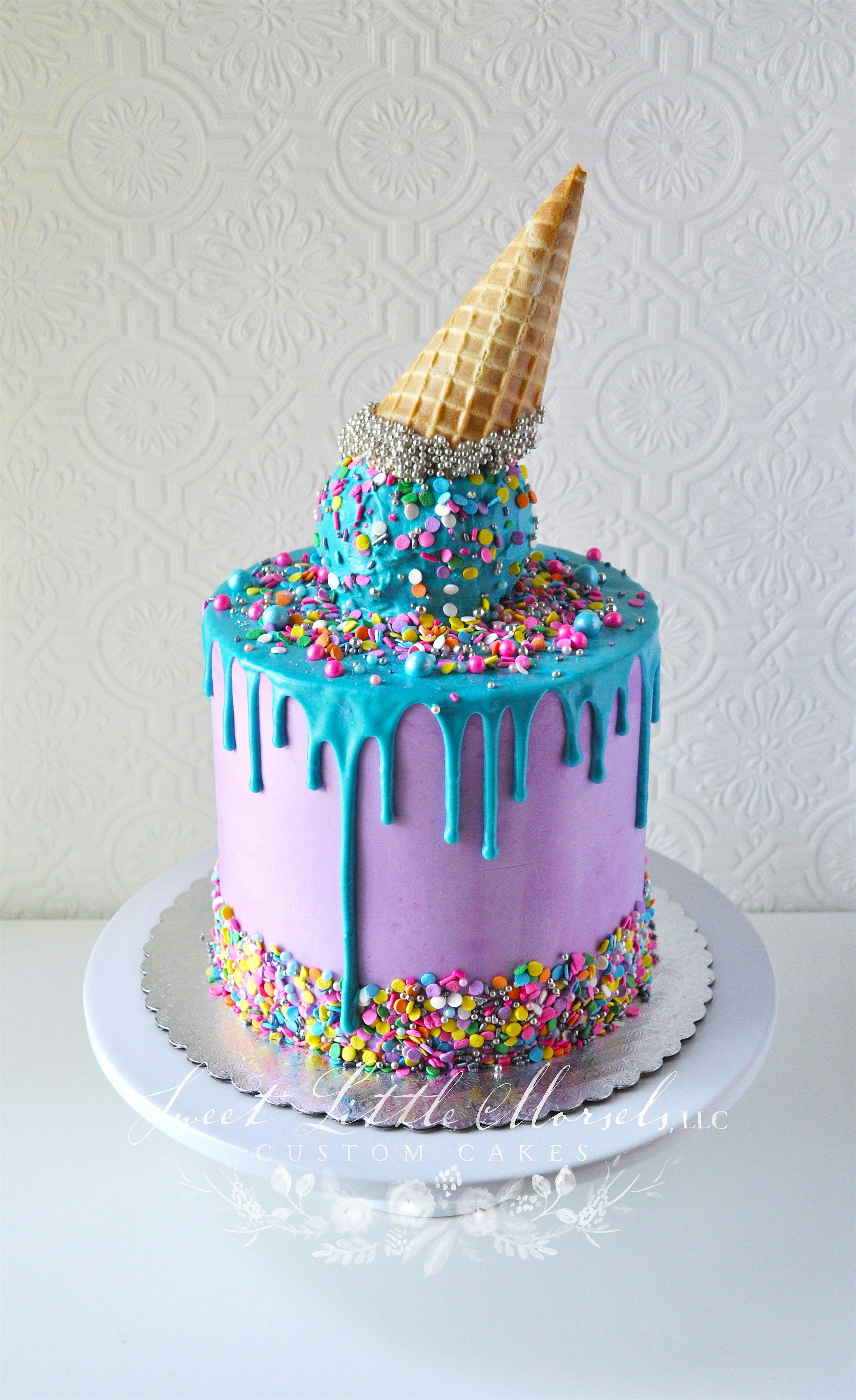 Cake Decorating Class: Sharp & Smooth Buttercream Cake - Ice Creme Theme