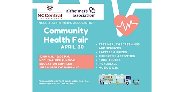 NCCU and Alzheimer's Association Community Health Fair