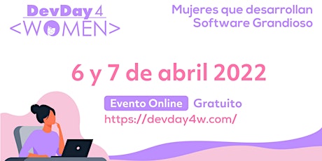 Dev Day 4 Women Abril 2022 primary image