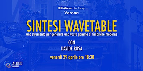 Image principale de Ableton User Group Verona: Sintesi Wavetable