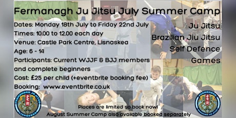 Fermanagh Ju Jitsu July 2022 Summer Camp tickets