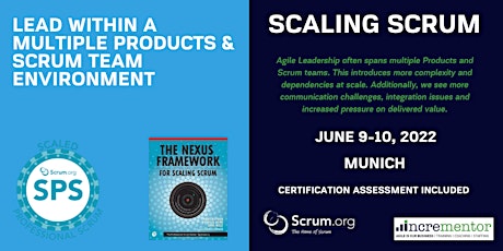 Scaled Professional Scrum (SPS) | A Scrum.org Certified Training Tickets