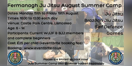 Fermanagh Ju Jitsu August 2022 Summer Camp tickets