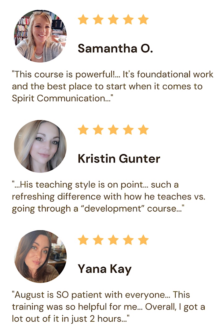 Spirit Communication Training with August Goncalves image