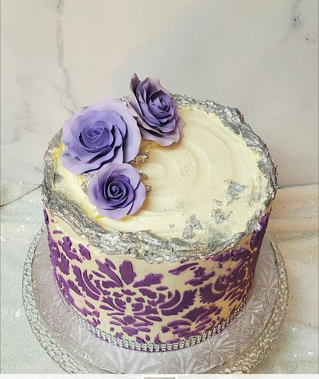 Beginner Cake Decorating with Buttercream and Stencil Designs