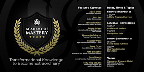 Academy of Mastery & Recognition Gala primary image