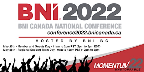 BNI Canada National Conference 2022 / Conférence Nationale De BNI CANADA billets