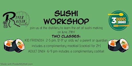 Sushi Workshop ~ `(kid friendly) tickets