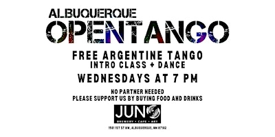 Free Tango Intro Class and Dance at Juno