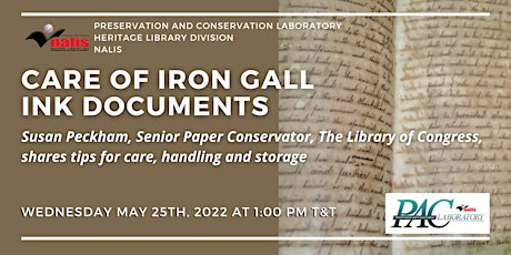 The Care of Iron Gall Ink Documents tickets