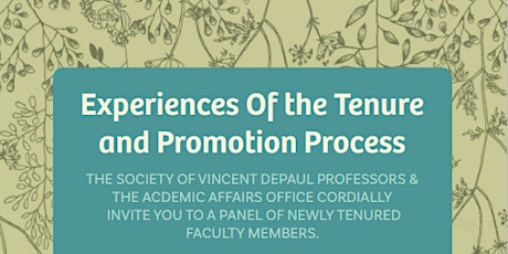 Experiences of the Tenure and Promotion Process tickets