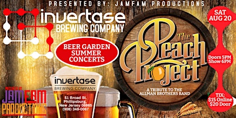 THE PEACH PROJECT: Allman Brothers Tribute Band @ Invertase Brewing Company tickets