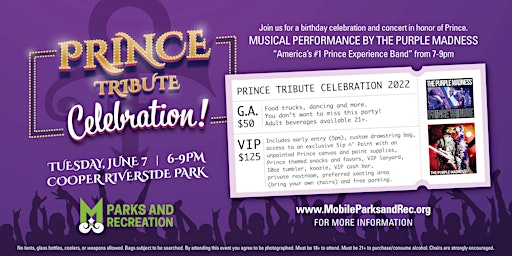 Prince Tribute Concert in Downtown Mobile