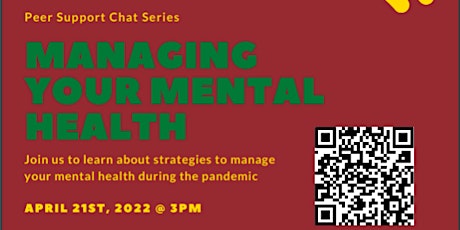 Managing Your Mental Health-A Peer Support Chat Series primary image