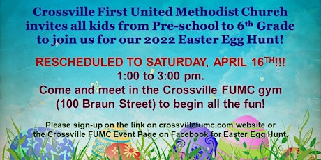 Easter Egg Hunt  at Crossville First United Methodist Church - FREE