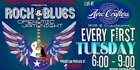 V.A.M.A. Rock & Blues Open Mic Night at Aero Crafters tickets