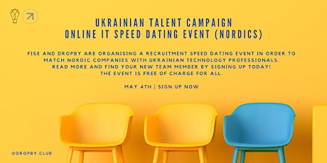 Ukrainian Talent Campaign - Online IT Speed dating event (Nordics) primary image