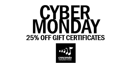 Cyber Monday 2016 - 25% off a gift certificates primary image