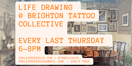Life Drawing @Brighton Tattoo Collective 6-8pm last Thursday