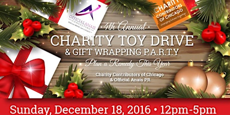 Charity Toy Drive & Wrapping Party 2016 primary image