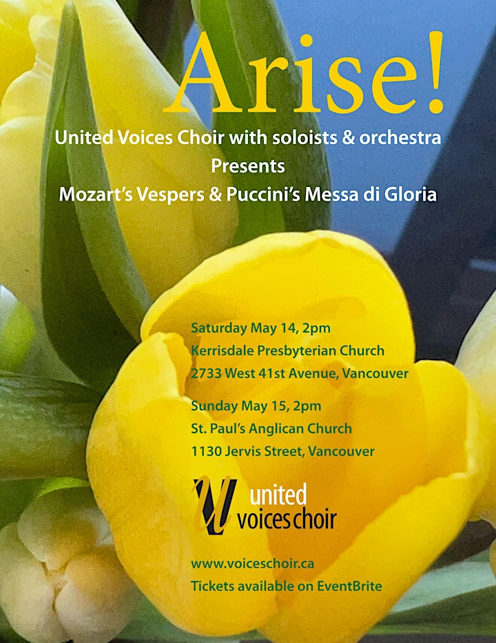 United Voices "Arise!" Spring Concert image