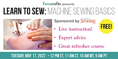 Learn to Sew: Machine Sewing Basics Tickets