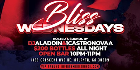 Bliss Wednesday’s tickets