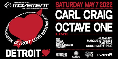 5/7 Sonido Presents  The Official Movement Pre-party: Detroit Love primary image