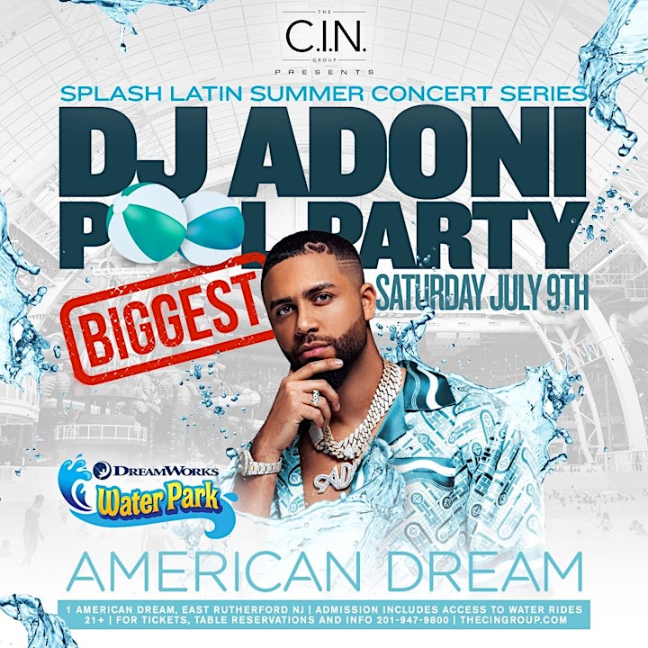 DJ Adoni Pool Party at American Dream Water Park image