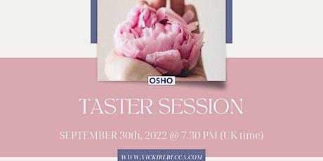 FREE TASTER SESSION: OSHO MEDITATION FOR THE BODYMIND