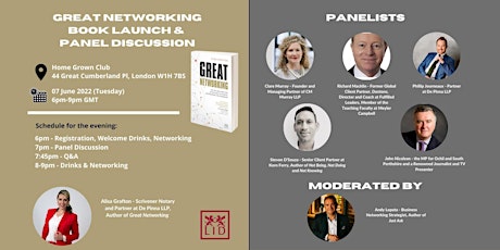 Great Networking: Book Launch & Panel Talk tickets